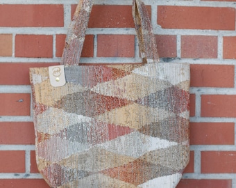 Handmade upcycled tote bag - eco-friendly -sustainable tote