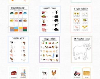Farm Animals Activity Sheets for Kids