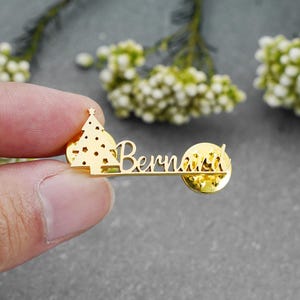 Custom jewelry name brooch, personalized name pin, peak lapel lapel enamel brooch, gifts for women, Christmas gifts, Valentine's Day gifts
