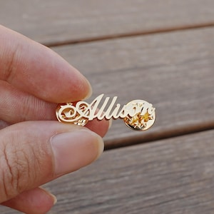 Customized name brooches for men and women, personalized initials lapel pins, business meeting brooches, wedding gifts, Christmas gifts