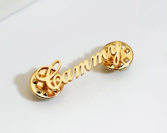 Customized name brooches, personalized name pins, initial brooches, personalized jewelry, gifts for women, bridesmaid gifts, Christmas gifts
