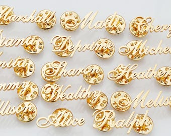 Customized name pins, personalized name brooches, personalized gifts for groomsmen, anniversary gifts, birthday gifts, gifts for women