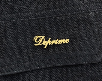 Custom 18K Gold Plated Name Pin: Personalized Lapel Brooch