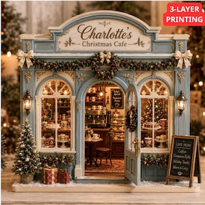 Christmas Village Coffee Shop - Etsy