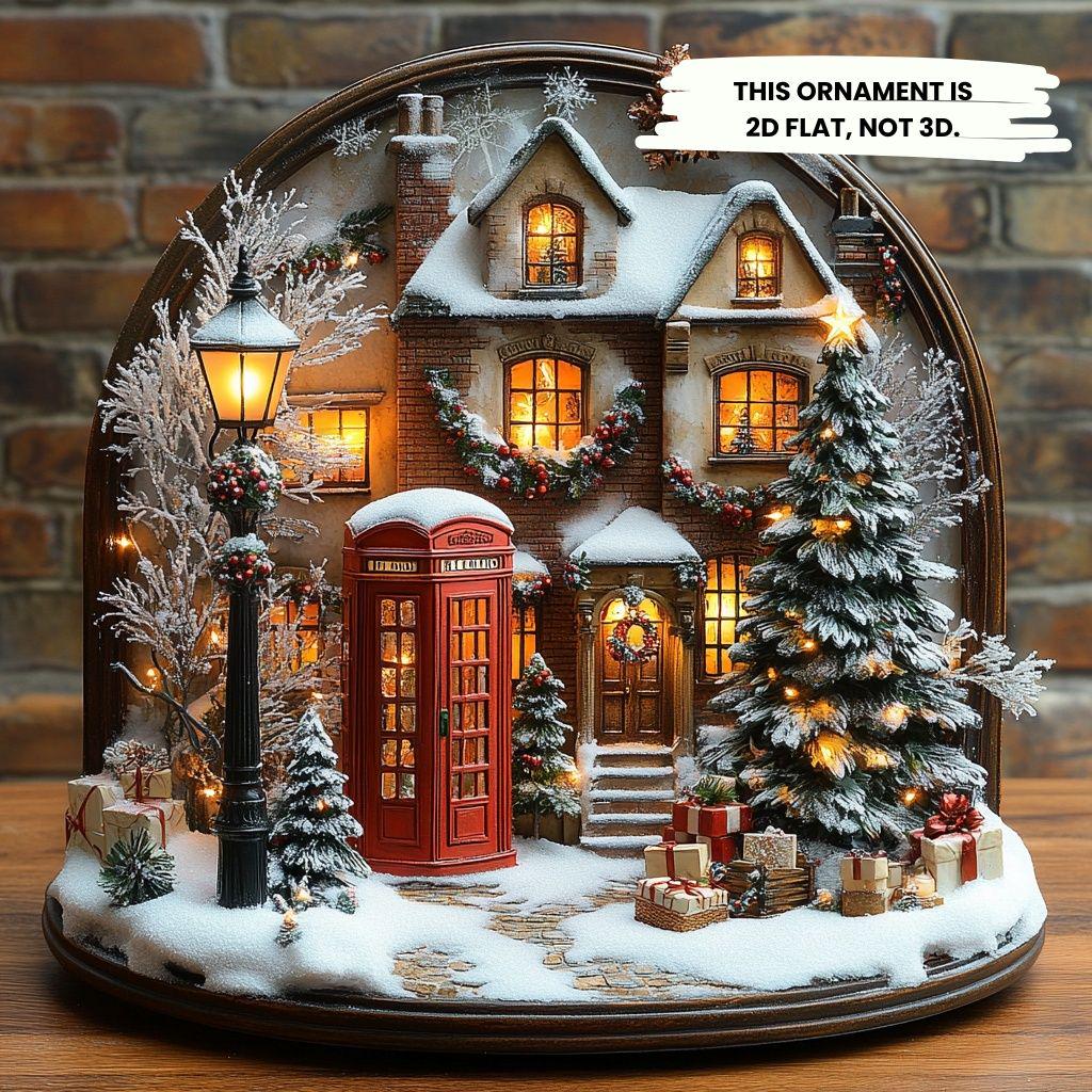 Maisonnette De Noël En Bois LED - Décoration Festive Pour Table Ou Sapin - 3 Maisons Lumineuses à Personnaliser - 11