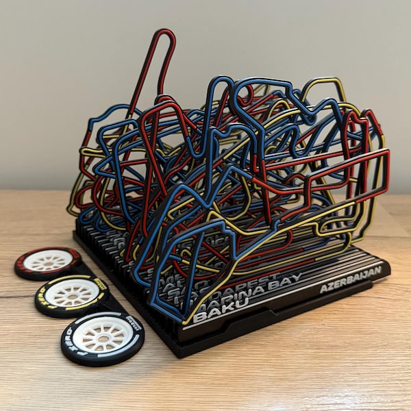 Conjunto de circuitos de Fórmula 1 2025 - Arte para aficionados de F1 / Exhibición de pista de carreras / Regalo para aficionados de F1 / Decoración de deportes de motor