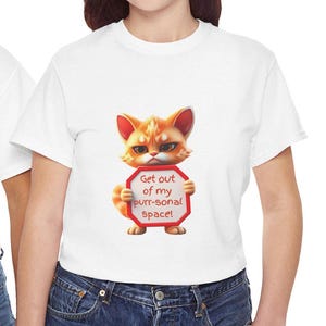 Funny Cat T-shirt, Cotton T-shirt, Cat Lover T-shirt, Comfy Tee