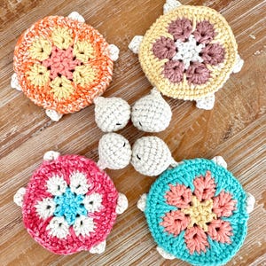Crochet Turtle Keychain Pouch: Handmade Granny Square Key Holder