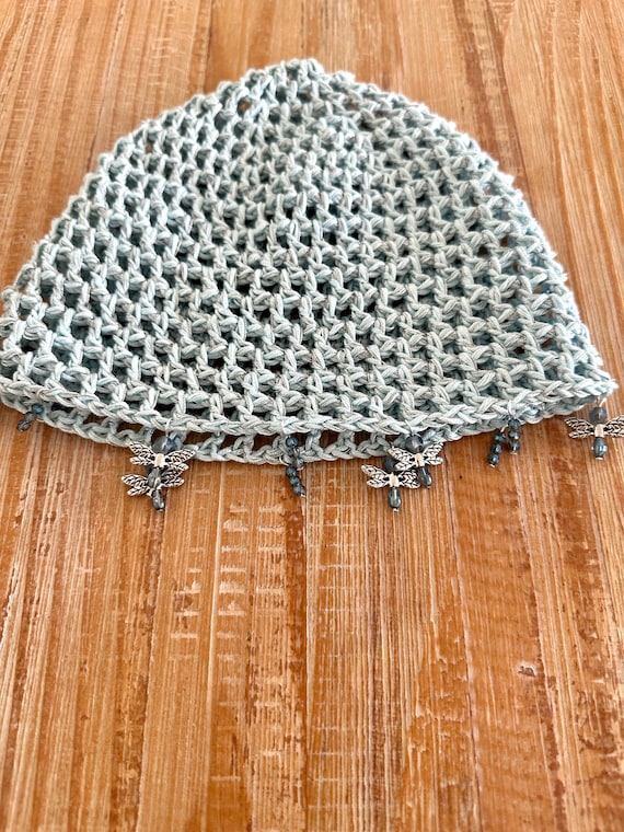 Festival Crochet Hat With Dragonfly Charms: Crochet Skull Cap - Etsy