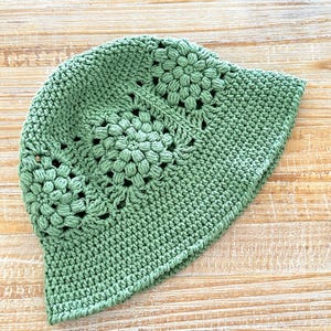 Handmade Crochet Granny Square Bucket Hat - Boho Summer Style