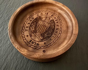 Same Day Ship | Licensed Texas A&M Aggie Ring Dish | Aggie Ring Holder | Aggie Trinket Dish | Ring Day Gift | Aggie Ring | Aggie Graduation