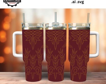 Western Boot Stitch Tumbler Wrap: SVG, PNG, AI Files (Digital Download)
