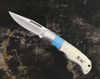 Engraved Pocket Knife, Traditional Pocket Knife, Pocket Knife, Custom Pocket Knife, Gentleman's Knife, Groomsman Knife, Engraved Knife, Bone