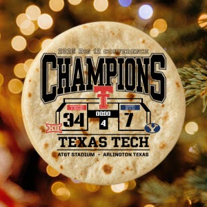 Tech Tortilla Ornament | 2025 Christmas Ornament | Tortilla Ornament 2025 | Funny College Spirit Ornament | Acrylic Christmas Ornament