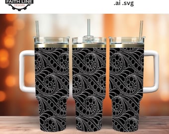 40oz Stanley Wrap | Hermes Wings Wrap | Swirl Tumbler Wrap | Laser Tumbler Wrap File | Laser Ready | Hermes Wings Design
