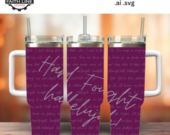 Hallelujah Tumbler Wrap SVG: Laser Ready Christian Design (Digital Download)