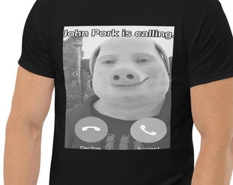 Camiseta divertida de John Pork, RIP Tim Cheese, camiseta gráfica unisex