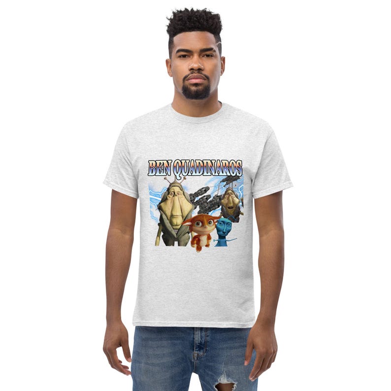 Ben Quadinaros T Shirt, Funny Viral Meme Tee Pod Racing Champion, Jinky Minus, Gaper Bingzoid, Geeked Brainrot