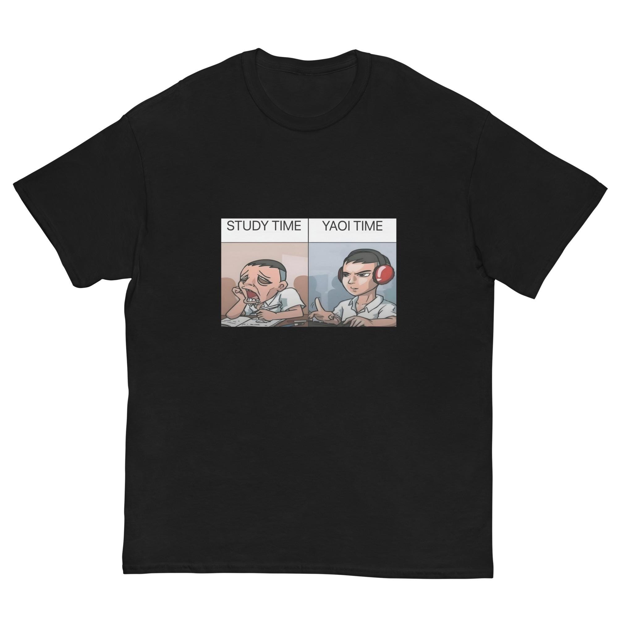 Funny Fujoshi Meme Shirt, Yaoi Time Vs Study Time T-shirt, Otaku Merch ...