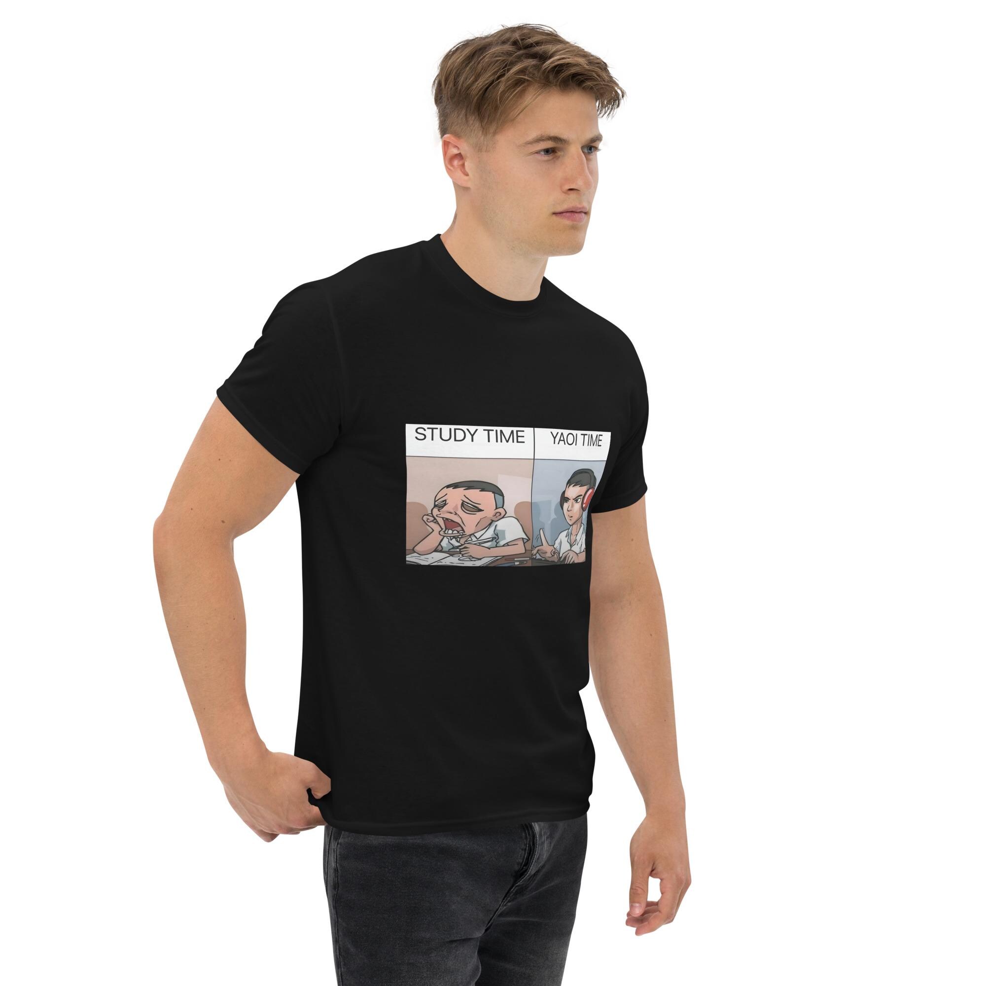 Funny Fujoshi Meme Shirt, Yaoi Time Vs Study Time T-shirt, Otaku Merch ...