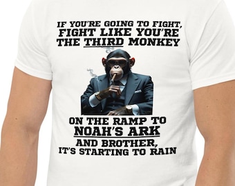 Camiseta divertida con meme de lobo alfa de Sigma: camiseta gráfica de mono sarcástico