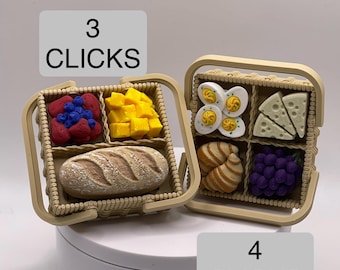 3D-gedruckter PICNIC BASKET CLICKER mit den Clickern Ihrer Wahl im Personalisierungsbereich.