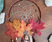 Autumn Splendor Hunting Fall Leaf Dreamcatcher Wreath