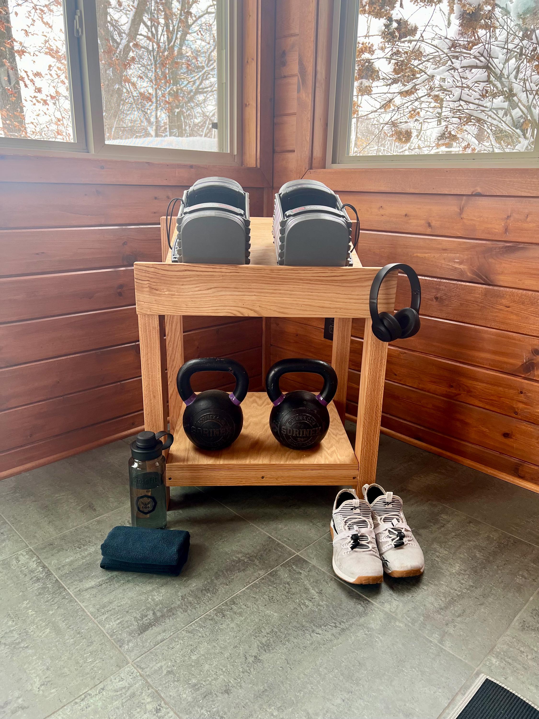 Storage Gym Bench Diy Equipment Homemade Weight Stand Weight Plate