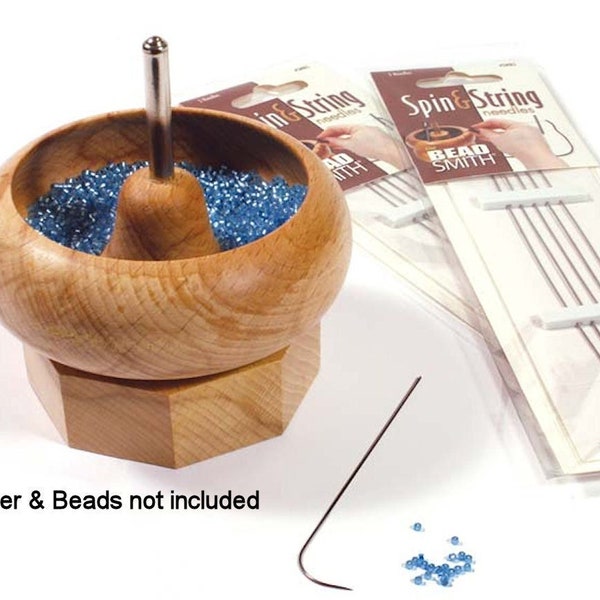 Needles, Flexible, Curved, 5 BeadSmith Large Curved Flexible Beading Needles For Use with Spin & String Bead Spinners