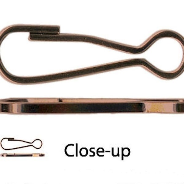 Clasp, Snap Hook, Antiqued Copper Plated Steel 20x6mm Spring Clip Zipper Pull Lanyard Hooks * Final Stock
