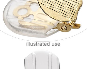 Clip-Slip Earring Cover, 10 OR 100 Clear Soft Plastic Clip On Earring Comfort Pads Clip-Slips