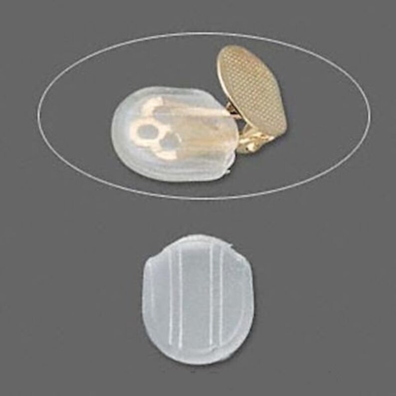 10 OR 100 Clear Soft Plastic Clip on Earring Comfort Pads Etsy