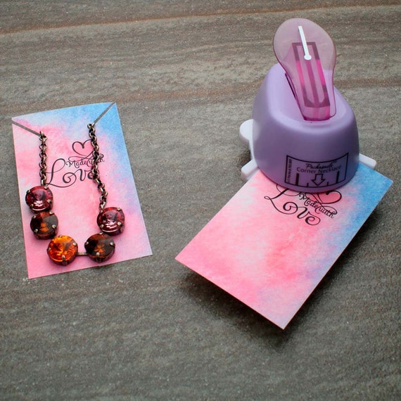 Necklace Card Punch, 1 Easy Corner Punch Tool to Make Your Own Necklace  Display Cards for Jewelry Making 