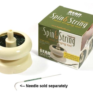 Spinner, Tool,  1 Spin & String Bead Spinner to Quickly Load Seed Beads on Needle Or Bead Wire from Spinning Bowl