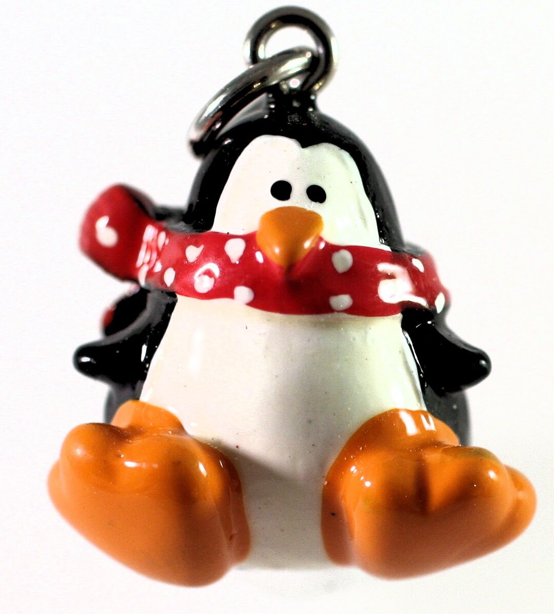 Charms Penguin 4 Hand Painted 3D Resin Roly Poly Penguin - Etsy