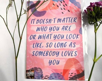 It Doesn't Matter Roald Dahl A5 Postcard - Positive Words - Small Art - Stationery - Quotes - Positive - Mindfulness