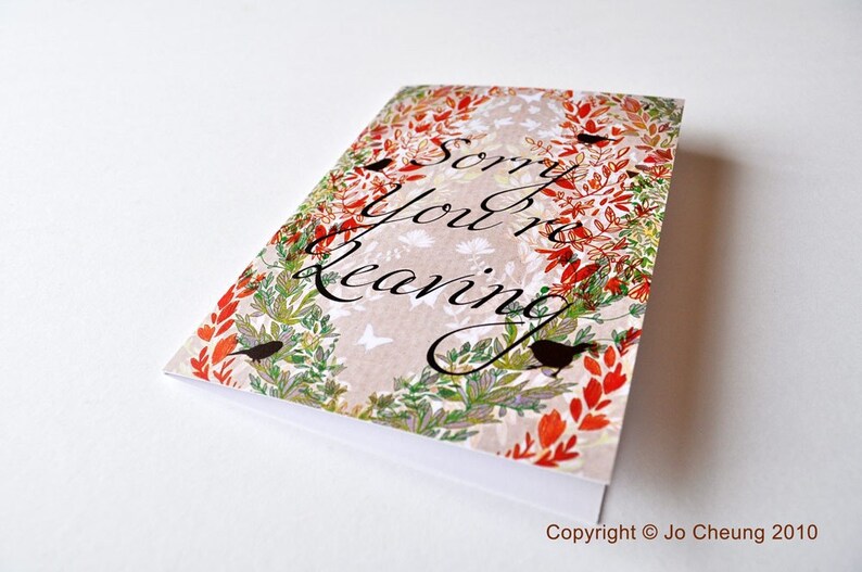 Sorry You're Leaving Card Sorry Goodbye Blank Card Leaving Friendship Illustrated Illustration Art image 2