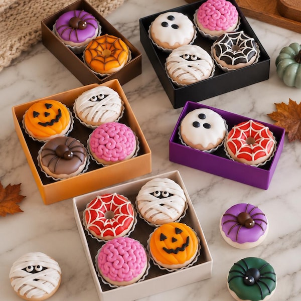 Halloween Clicker Fidget Toy | 3D Printed Spooky Donut Fidget | Halloween Party Favor | Classroom Prize | Trick or Treat Alternative