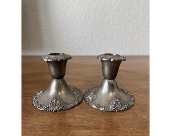 Godinger ljusstakar silver art co pilgrimsmusslor stjärnor 3,5X3,75" par jugend