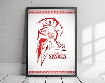 This is Sparta! - Elegant Poster with Ancient Greek Warrior Motif | DIGITAL DOWNLOAD