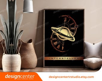 Interstellar Movie Poster: Minimalist Sci-Fi Film Art (Digital Download)