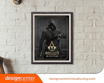 Assassin's Creed Black Flag Poster: Pirate Game Art Print (Digital Download)