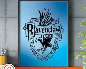 Wizard School Eagle Emblem | Magical House Crest Poster & Wall Decor | JPG Digital Download