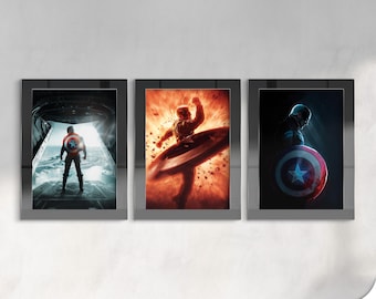 3 Piece Superhero Wall Art | Marvel Cinematic Universe Digital Print | Instant Download