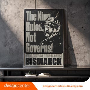 Impressão artística de Otto von Bismarck: Citação do Chanceler de Ferro, História da Alemanha (download digital)