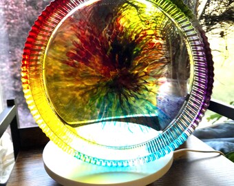 Color Explosion in Every Curve – A Rainbow Resin Dish That Dazzles from Every Angle. Perfect for any occasion. Show off your pride.