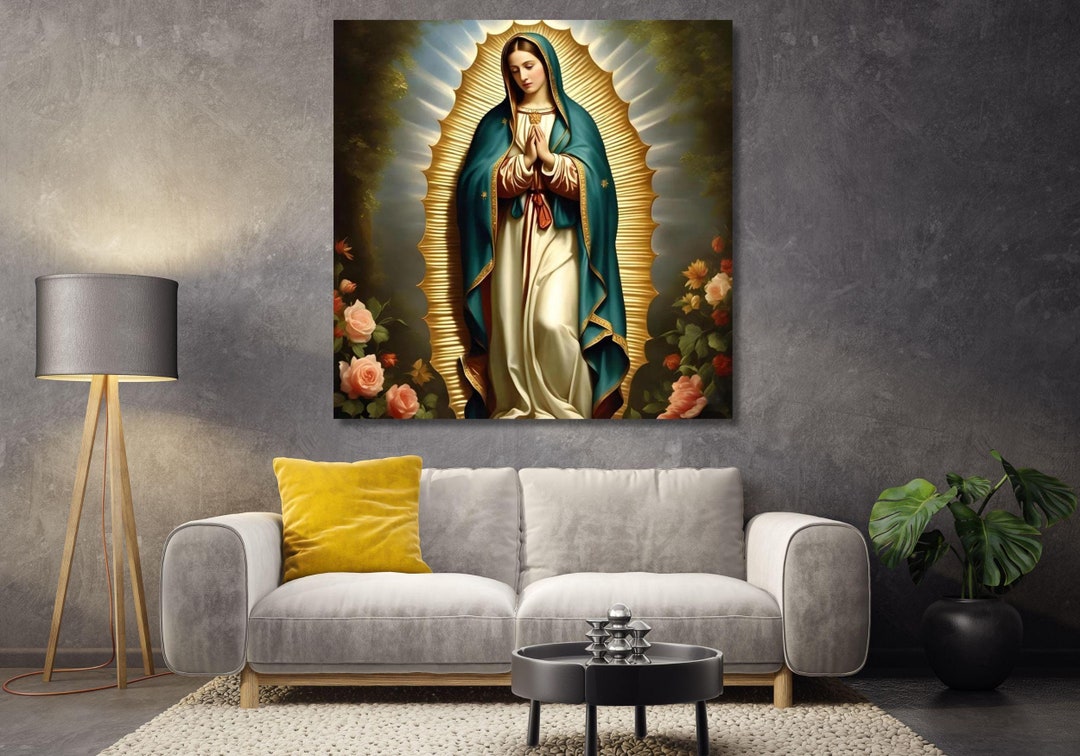 Our Lady of Guadalupe Canvas Wall Art Virgin Mary of Guadalupe Print ...