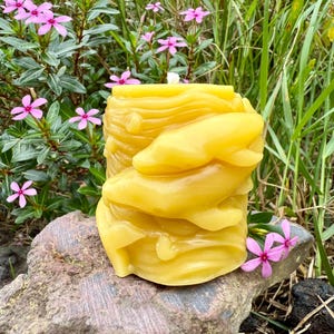 Organic Hawaiian Beeswax Candles. Beautiful Long Burning Hand Made Candles Whale Pillar
