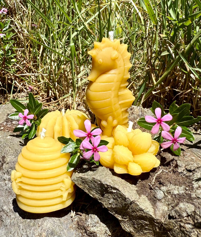 Organic Hawaiian Beeswax Candles. Beautiful Long Burning Hand Made Candles image 12