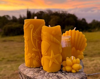 Organic Hawaiian Beeswax Candles. Beautiful Long Burning Hand Made Candles